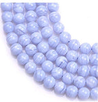 180pcs Adabele Natural Blue Lace Agate Healing Gemstone 4mm Small Round Beads Gem Stone Spacer for DIY Craft Jewelry Making GE11-4 - color: Blue Lace Agate, size: 4mm (180pcs/2 strands)