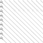 30 Pack Necklace Chains Bulk, Silver Chain Necklace, 1.5mm Stainless Steel Necklace Chains for Jewelry Making