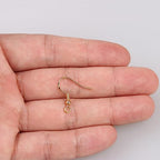 14K Gold Earring Hooks 50 PCS - Hypoallergenic Jewelry Making Supplies with Fish Hook, Ear Wires, Findings, and Hardware for DIY - color: Gold