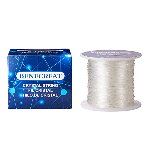 BENECREAT 150m/roll 0.8mm Crystal Thread Elastic Cord Stretchy Bracelet String, Crystal String Bead Cord for Bracelet, Beading and Jewelry Making