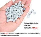 AD Beads 8mm Natural Round Loose Beads 110 Pieces, for Making 108 Mala Prayer Beads Necklace, Bracelet & Yoga Meditation, Jewelry Design (White Howlite) - color: White Howlite