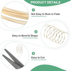 M METERXITY 2Roll 0.3mm Jewelry Wire, 28 Gauge 328FT Craft Wire Copper Beading Wire for Jewelry Making/Planting/Weaving/DIY Crafting, Soft Metal Wires [100M, Light Gold] - color: Light Gold, size: 28 Gauge 328FT