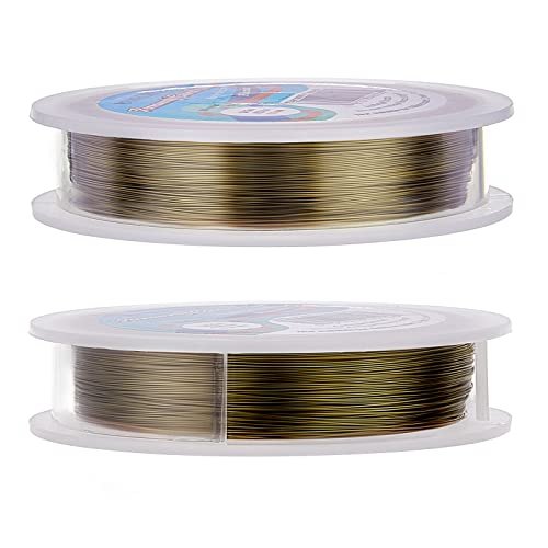 BENECREAT 28-Gauge Jewelry Wire (328 Feet/109 Yards) - Tarnish Resistant Antique Bronze Craft Wire for Bracelet, Necklace Making & Wrapping - color: Antique Bronze, size: 28-Gauge(328-Feet/109-Yard)
