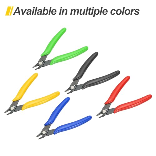 HARFINGTON 5" Flush Cut Pliers Small Precision Wire Cutter Side Cutter Diagonal Cutting Pliers for Jewelry Model Electronic 3D Print, Blue - color: Blue