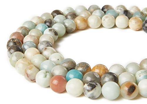 45pcs 8mm Amazonite Beads Natural Gemstone Beads Round Loose Beads for Jewelry Making - color: Amazonite, size: 8mm