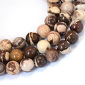 KISSITTY 235pcs 8mm Natural Africa Zebra Jasper Bead Strands, Natural Gemstone Crystal Beads Round Smooth Chakra Beads Energy Healing Crystals Gemstones for DIY Jewelry Bracelets Necklaces Making - color: Natural Africa Zebra Jasper