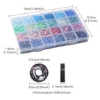 24 Colors 3960 Pcs Polymer Clay Beads Kit for Bracelets Making, Flat Round Spacer Heishi Beads for Craft and Jewelry Making - color: Pure Clay Beads Set-about 3960pcs