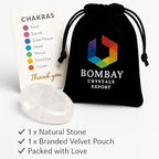 Clear Quartz Worry Stone – Natural Polished Thumb Palm Crystal for Clarity, Healing & Energy Amplification – Pocket Fidget Stone for Meditation & Focus - color: Crystals Quartz