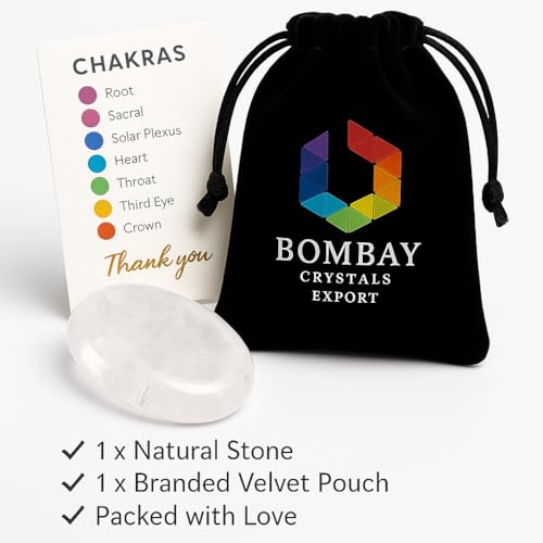 Clear Quartz Worry Stone – Natural Polished Thumb Palm Crystal for Clarity, Healing & Energy Amplification – Pocket Fidget Stone for Meditation & Focus - color: Crystals Quartz