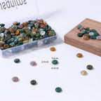 Natural Indian Agate Disk Stone Spacer Beads 6x2mm 38cm/str Flat Rondelle Loose Semi Gemstone Caps for Making Bracelets Necklace - color: Indian Agate
