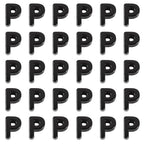 FASHEWELRY 30Pcs Acrylic Letter P Beads with Large Hole Big Plastic Letter Blocks European Beads 3D Letters Chunky Vowel Initial Alphabet Bead for Key Chains Necklace DIY Arts Craft Projects - color: Black, size: P