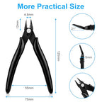 Ainiv Wire Cutters, 4PCS Spring-loaded Side Cutters Flush Cutters, Diagonal Cutters Precision Side Cutters, Diagonal Cutting Pliers in CRV Steel, Heavy Duty Cutting Pliers for Electrical, Homes - color: Black Wire Cutter-4pcs, size: 4pcs