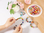ZHIYUXI 12Styles Large Hole Beads for Jewelry Making European Big Hole Lampwork Spacer Rhinestone Bead for DIY Necklace Bracelet - color: A-12Styles