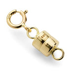 Everyday Elegance Solid 14K Yellow Gold Magnetic Clasp and Closures for Necklaces, Bracelets, Anklets | Converter with Spring Ring | 1 Clasp | 4.5mm Thickness - size: 1 Clasp ( 4.5 mm)