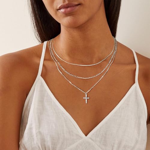 LANE WOODS Gold Plated Necklaces for Women - Multilayer Coin Medallion Pendant Necklace Adjustable Layering Choker Necklaces Chain Set Jewelry - style: Classic