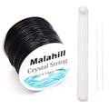 Elastic String Cord for Jewelry Making Bracelet Beading Thread,Stretchy String for Bracelets with 2 Pcs Beading Needles Beading Cord Black 0.8mm - size: Black 0.8mm