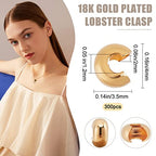 Beebeecraft 1Box 300Pcs 18K Gold Plated Crimp Bead Covers Metal Half Round Open Crimp Beads Knot Covers Caps 3mm for DIY Jewelry Makings - color: Gold, size: 3mm