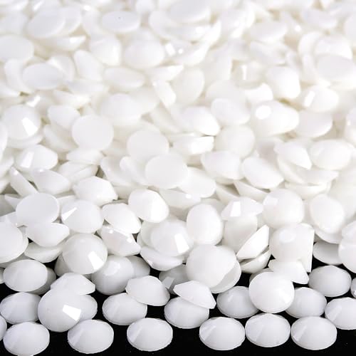 Blinginbox 50000pcs Flatback Rhinestones,Resin Non Hotfix Rhinestones Large Quantity Wholesale for Crafts DIY Creative Design,Clothes,Makeup,Nail Art (2mm=0.08",Jelly White) - color: Jelly white, size: 2mm=0.08"