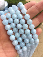 120pcs Adabele Natural Aquamarine Crystal Blue Quartz Healing Gemstone 6mm Round Beads Gem Stone Spacer for DIY Craft Jewelry Making GS21-6 - color: Aquamarine Blue Quartz, size: 6mm (120pcs/2 strands)