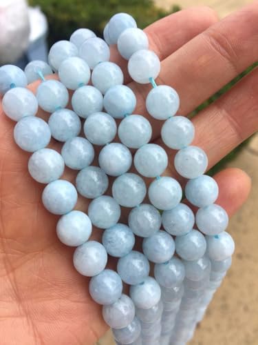 120pcs Adabele Natural Aquamarine Crystal Blue Quartz Healing Gemstone 6mm Round Beads Gem Stone Spacer for DIY Craft Jewelry Making GS21-6 - color: Aquamarine Blue Quartz, size: 6mm (120pcs/2 strands)
