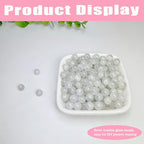 8mm Crackle Glass Beads for Jewelry Making, 700Pcs Round Crystal Beads for Bracelets, DIY Crafts (Lt Grey Crackle) - color: Lt Grey Crackle