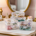100 Pack Rectangular Clear Plastic Storage Containers Box with Hinged Lid for Beads and Other Small Craft Items (3.35 x 2.17 x 0.98 inch) - size: 3.35 x 2.17 x 0.98 inch