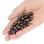 70PCS Natural 8MM Healing Gemstone, Dragon’s Blood Energy Stone Round Loose Beads, Semi-Precious Crystal Beads with Free Elastic String for Jewelry Making DIY - color: Dragon’s Blood