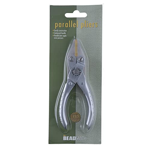 The Beadsmith Flat Nose Parallel Pliers - 5 inches (127mm), Steel Tool for Jewelry Making, No Spring - style: Flat Nose - 127mm