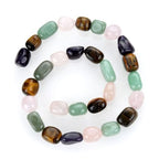 Adabele 15 Inch Natural Mixed Gemstone Tumbled Round Nugget Rock 10-13mm Amethyst Crystal Aventurine Stone Beads for Craft Jewelry Making GZ4-7 - color: Mixed Stones, size: 15 Inch/1 Strand