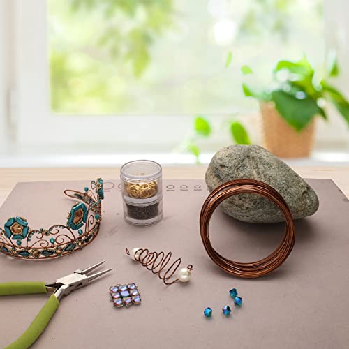 The Beadsmith Square Craft Wire - Soft Temper Beading Wire, Antique Copper Color, 18 Gauge, 7 Yards - color: Antique Copper, size: 18 Gauge, 7 Yard Coil