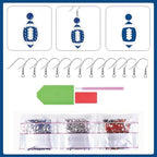 BEUNITONE 12 Pairs Rugby Diamond Art Earring Making Kits for Adults, DIY Diamond Painting Kits with Earring Making Supplies kit, Fun Rugby Painting Earrings Ornament for Women and Holiday Gift - style: Rugby