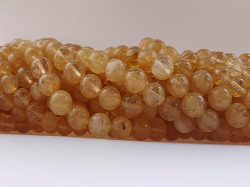 Stone Beads 6mm 140pcs Tea Watermelon Quartz Beads Round Loose Gemstones Beads for Bracelet Necklace Jewelry Making (6mm, 60623 Tea Watermelon Quartz) - color: Tea Watermelon Quartz Beads, size: 6mm