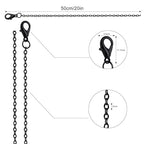 Lemonkey 24 Pack Necklace Chains Bulk,Black Plated DIY Cable Link Chains for Jewelry Making 20 Inches - color: Black, size: 20inch