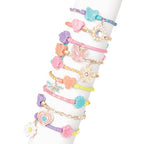 Make It Real: Linked Looks - 48pc DIY Bracelet Kit, Pastel Charms & Connectors, Mix & Match Styles, Cord Bracelet Jewelry Craft Set, Girls & Kids 6+