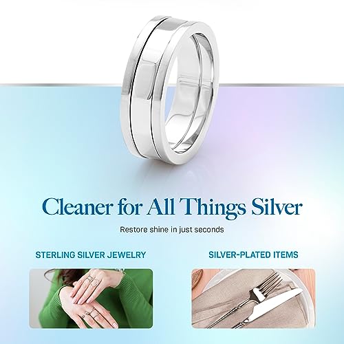 Hagerty Silver Cleaner and Tarnish Remover for Silver Jewelry, Dipping Basket Included-Kosher Certified, Made in The USA, 7 fl. oz.