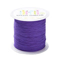 Pandahall 150 Yards Nylon Beading Cord 0.5mm Braided Nylon Thread String Chinese Knotting Cord with Plastic Spool for DIY Craft Jewelry Making (DarkViolet)