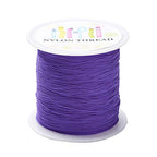 Pandahall 150 Yards Nylon Beading Cord 0.5mm Braided Nylon Thread String Chinese Knotting Cord with Plastic Spool for DIY Craft Jewelry Making (DarkViolet)