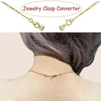 OHINGLT Strong Magnetic Necklace Clasps and Closures,Gold and Silver Plated Jewelry Clasps Converters for Bracelet Necklaces Chain - color: 4Pcs | Gold & Silver