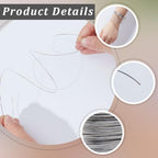 CREATCABIN 200 Loops Jewelry Memory Wire Stainless Steel Bracelet Wire Metal Silver Wrapping Beadable Round Circle 6.5cm/2.56 Inch Memory Loops Rings for Beading Bracelet Jewelry DIY Making Projects