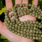 Natural Stone Beads Avocado Jade 8mm Polished Round Smooth Gemstone Beads for Jewelry Making Supplies 15 Inch(45 Beads) - color: Avocado Jade 8mm-45pcs
