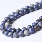 Blue Dot Stone Beads for Jewelry Making DIY Bracelet Necklace Jewelry Making 1 Strand 15.5inch 60PCS 6MM… - color: Blue Dot Stone, size: 6MM