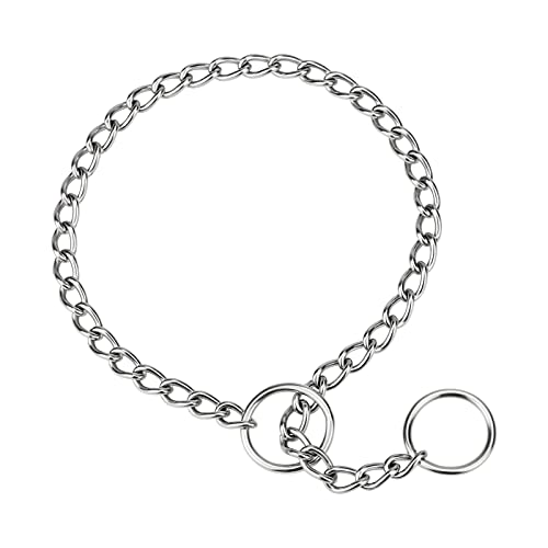 TagME Chain Choke Collar for Dogs, Adjustable Weather Proof Necklace for Small and Puppy Dogs, Alloy Steel Pet Training Collar - size: XS Length:10.2"(Recommend Neck Max 8")