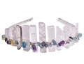 JIC Gem Clear Quartz Crystal Crown Raw Quartz Headband Handmade Tiara Natural Stone Headpiece Women Girls for Wedding Parties - color: Clear Quartz