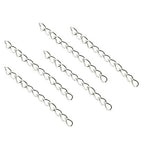Tail Extender Chain 100PCS Silver 50 x 4mm Chain Extension Tails for DIY Jewelry Making - color: Silver