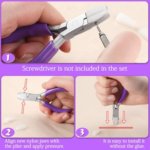 SPEEDWOX Nylon Jaw Pliers - Double Flat Jaw Pliers for Jewelry Making - style: Flat Nylon Jaw Pliers