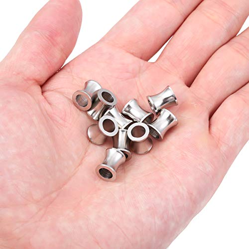 BEADIA Stainless Steel Spacer Beads 8x9mm Loose Charm Caps Beads for DIY Jewelry Making 10pcs with 5mm Hole - color: 8x9mm 5mm