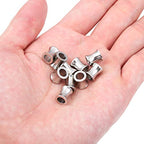 BEADIA Stainless Steel Spacer Beads 8x9mm Loose Charm Caps Beads for DIY Jewelry Making 10pcs with 5mm Hole - color: 8x9mm 5mm