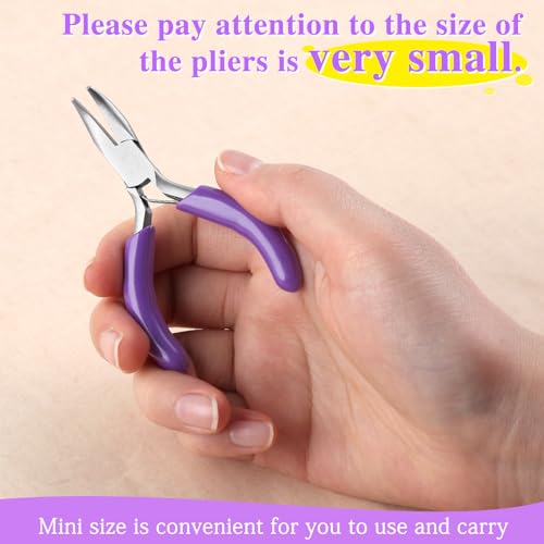 SPEEDWOX Mini Bent Nose Pliers - Jewelry Making Tools with Curved Small Pliers - style: Bent Nose Pliers