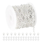 YOUBEIYEE 4 Yard Silver Plated Brass Chain for Jewelry Making Hollow Four Leaf Clover Necklace Bracelet for Women Jewelry Making Chains Bulk - color: Four Leaves Clover