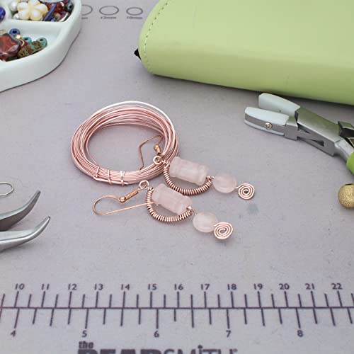 The Beadsmith Half-Round Craft Wire – Soft Temper Jewelry Wire, Rose Gold Color, 18 Gauge, 4 Yards - color: Rose Gold, size: 18 Gauge